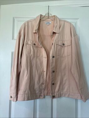 Mud Pie Light Blush Pink Denim Jacket